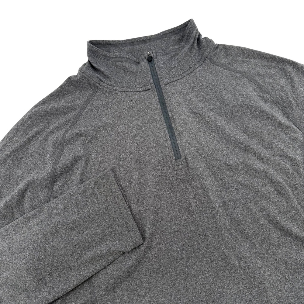 REI Co-op Mens Long Sleeve‎ Quarter Zip Pullover Size L Gray Polyester Spandex
